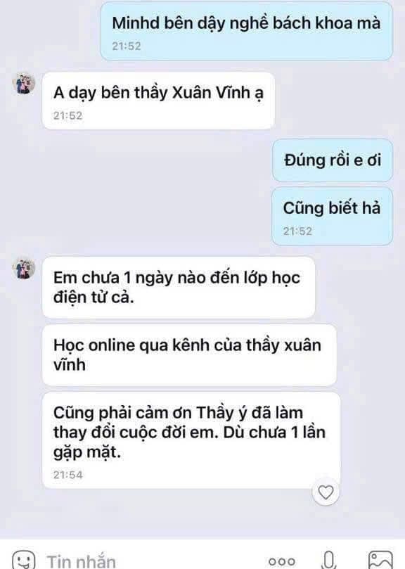 Học viên học online qua kênh của thầy Xuân Vĩnh: chưa một lần gặp mặt nhưng đã thay đổi được cuộc đời